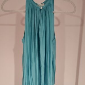 Ramy Brook Aqua Pleated Tank Top